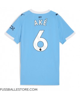 Günstige Manchester City Nathan Ake #6 Heimtrikot Damen 2025-26 Kurzarm